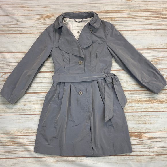 Banana Republic Jackets & Blazers - Banana Republic Gray Single Breasted Trench Coat